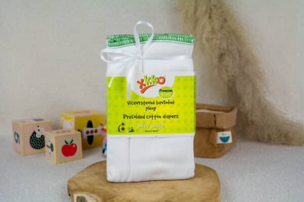 XKKO Lot de 6 Prépliés Coton blanc